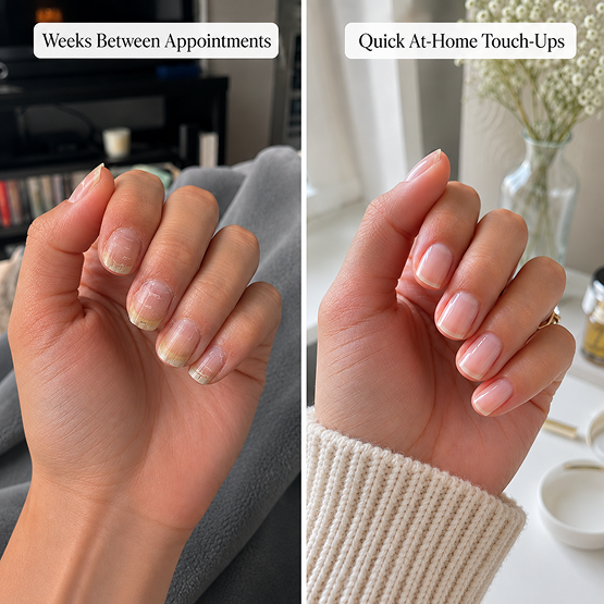 Weeks between appointments vs quick at-home touch-ups
